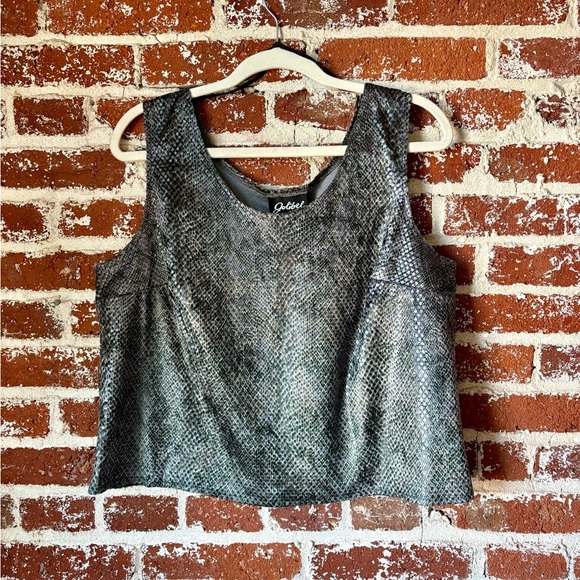 Vintage gray snakeskin tank top - Picture 1 of 8